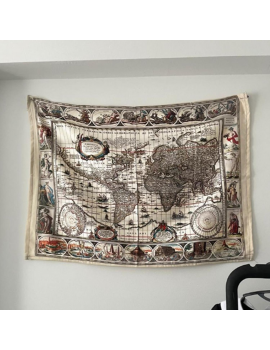 Antique World Geographica Duvar Örtüsü - Wall Tapestry I 70 x 100 cm
